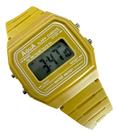 Relógio Feminino Aqua Aq-81 Amarelo A Prova D'agua
