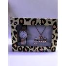 Relógio Feminino Backer Kit Leopardo 106210057 MR Oferta