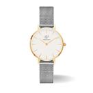 Relógio Feminino Bicolor Analógico Casual Elegante New Port 32mm