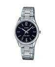 Relógio Feminino Casio Pequeno Prata Com Fundo Preto