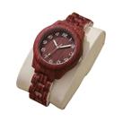 Relógio Feminino Casual Com Padrão De Madeira, Relógio De Pulso De Quartzo Com Pulseira De Plástico