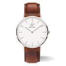 Relógio Feminino Casual Couro Elegante New Port Minimalista Analógico 40mm
