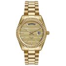Relógio Feminino Catraca Facetada Mostrador Dourado 77323LPSVDA1