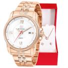 Relógio Feminino Champion Ana Hickmann Rosé AH28866Z Colar e Brincos