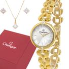 Relógio Feminino Champion Dourado Original Prova Dágua Luxo