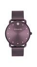 Relógio feminino Coach Elliot elegante roxo com pulseira de malha