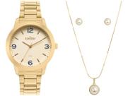 Relógio Feminino Condor Dourado Original 1 Ano de Garantia