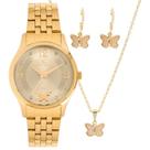 Relógio Feminino Condor Kit Pulseira C02035NSBK4X Dourado