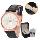Relógio Feminino de Pulso Pulseira em Couro Original Moderno