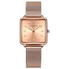 Relógio feminino de quartzo com mostrador quadrado casual de aço inoxidável pulseira de pulso ouro rosa/prata, rose gold Relógio feminino de quartzo com mostrador quadrado casual de aço inoxidável pulseira de pulso ouro rosa/prata, rose gold