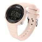 Relógio Feminino de Tela Eletrônica Grande, Estilo Esportivo com Pulseira de Silicone -