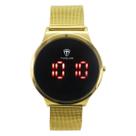 Relógio Feminino Digital Tuguir TG107 Resistente à água 3 ATM Caixa em Metal Dourado Pulseira de Aço Visor Cristal Mineral Redondo Gancho Bateria Relógio Feminino Digital Tuguir TG107 Resistente à água 3 ATM Caixa em Metal Dourado Pulseira de Aço Visor Cristal Mineral Redondo Gancho Bateria