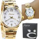 relogio feminino dourado banhado ouro qualidade premium caixa social moda dourado original analogico casual presente