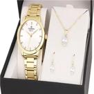 Relógio Feminino Dourado Champion Kit CN25261W