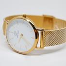 Relógio Feminino Dourado Gold 32mm minimalista New Port