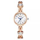 Relógio Feminino Dourado Quartz Pulseira Com Pedras E Strass
