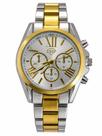 Relógio Feminino Elegante Aço Dourado E Prata Dhp Luxo