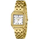 Relógio Feminino Lince Dourado Analógico Aço Inox Minimalista Lqgm046l30 B2kx