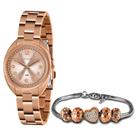 Relógio Feminino Lince LRR4680L KN09R2RX Kit com Pulseira Pandora