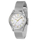 Relógio Feminino Lince Prata Madrepérola Pulseira Ajustável Lrmj178l B2sx