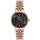 Relógio Feminino Madrepérola Cristais Rosé 77248LPSVRS2