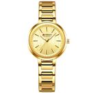 Relógio feminino minimalista dial quartzo design fino à prova dagua