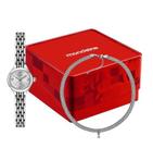 Relógio Feminino Minimalista Prata Com Colar 99782L0MVNM2K1 Relógio Feminino Minimalista Prata Com Colar 99782L0MVNM2K1