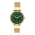 Relógio Feminino Mostrador Verde Esmaltado Malha de Aço - Mondaine