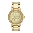 Relógio Feminino Multifunção Cristais Dourado 44176LPSVDS1