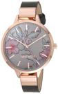 Relógio feminino Nine West com pulseira floral cinza