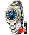 Relógio Feminino OLEVS Automático Mecânico com Diamantes - Design Two Tone