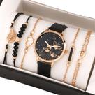 Relógio Feminino Original Preto Luxuoso + Kit Pulseiras