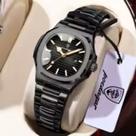 Relógio Feminino Poedagar Premium Preto Pulseira Aço Inoxidável Estilo Luxo