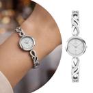 Relógio Feminino Prata com Caixa e Pulseira de Aço Inoxidável à Prova D Água Pequeno com Pedras Luxo Elegante Fashion Condor