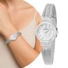 Relógio Feminino Prata de Pulso Pequeno Delicado Fashion Luxo Elegante Casual Social Champion