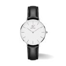Relógio Feminino Preto Delicado De Pulso Analógico Elegante Casual 32mm