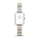 Relógio Feminino Quadrado Bicolor Casual Elegante New Port