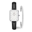 Relógio Feminino Quadrado Delicado New Port + Bracelete Luxo