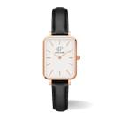 Relógio Feminino Quadrado Delicado Pulseira de Couro New Port Rosé