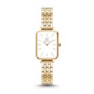 Relógio Feminino Quadrado Dourado Casual Delicado New Port
