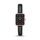 Relógio Feminino Quadrado Rose couro preto minimalista New Port Relógio Feminino Quadrado Rose couro preto minimalista New Port