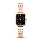 Relógio Feminino Quadrado Rose Delicado Casual New Port
