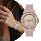 Relógio Feminino Rosa Analógico de Pulso Movimento Quartzo com Pulseira de Silicone Redondo Delicado Luxo Elegante Fashion Mormaii