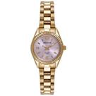 Relógio Feminino Seculus Aço Dourado com Catraca Facetada