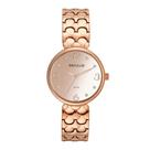 Relógio Feminino Serpens Espelhado Cristais Dourado 77235LPSVDB1