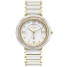 Relógio Feminino Technos Ceramic Sapphire Dourado E Branco 2015CEK/2B