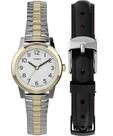 Relógio feminino Timex Essex Avenue 25 mm em dois tons com 2 alças Relógio feminino Timex Essex Avenue 25 mm em dois tons com 2 alças