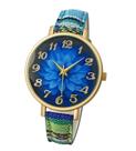 Relógio Flor do Tempo Com Pulseira Bordada Estilo e Elegância em Cada Detalhe