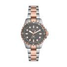 Relógio Fossil Dive ES5348 feminino em aço inoxidável de dois tons Relógio Fossil Dive ES5348 feminino em aço inoxidável de dois tons