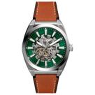 Relógio Fossil Everett Masculino Aço Pulseira em Couro ME3261/0VN